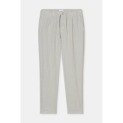 Men's Vigo Tapered Regular Pant in Cloud Grey by Closed Men's, showing the tapered fit and fabric texture.