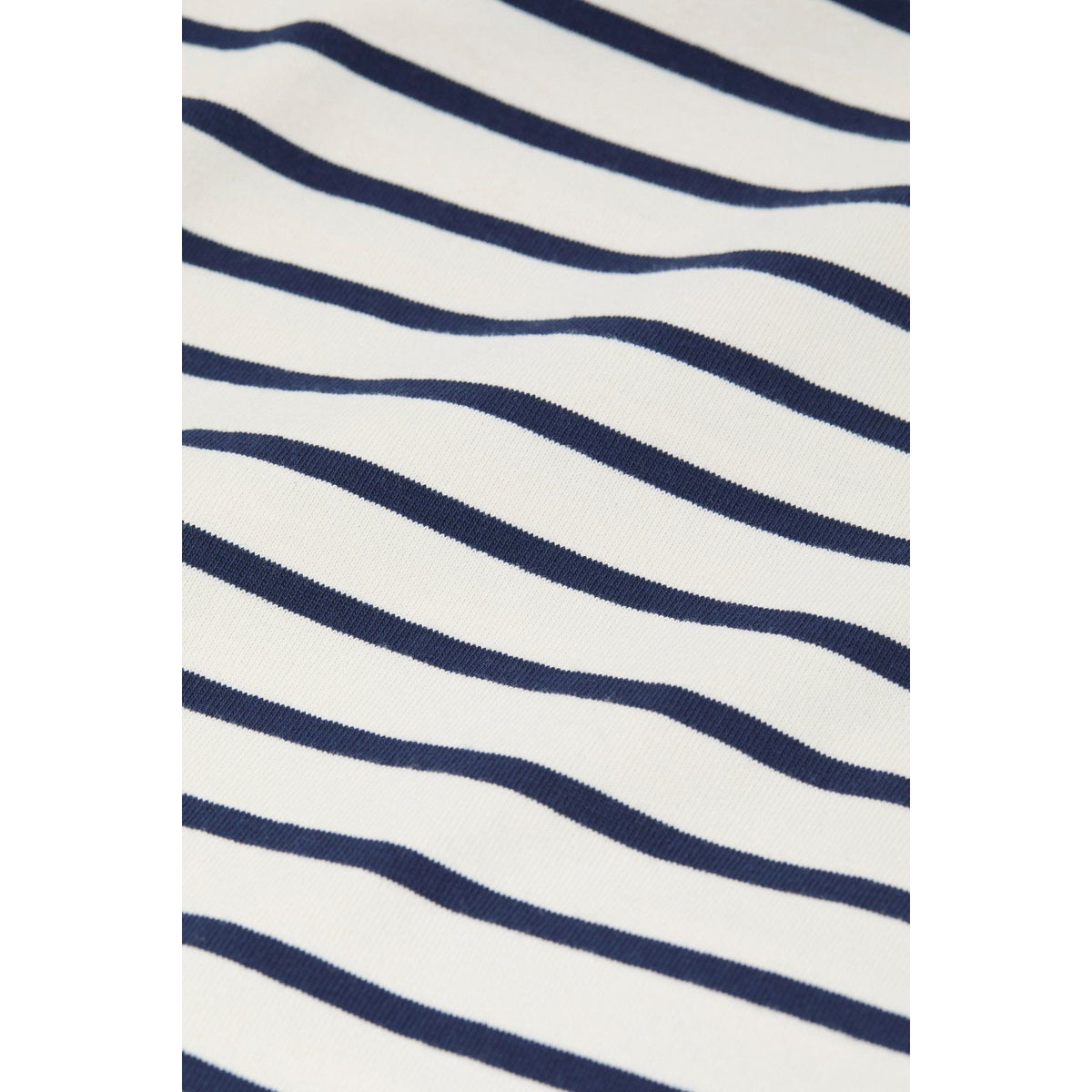 Men's ivory cotton striped T-shirt from Closed Men's, featuring a comfortable fit and classic design.