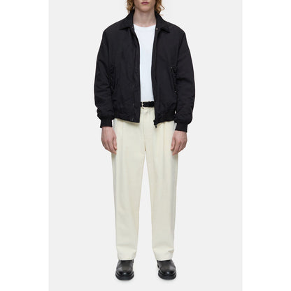 Men's nylon flight jacket in ebony by Closed Men's, featuring a sleek design and durable fabric for casual wear.