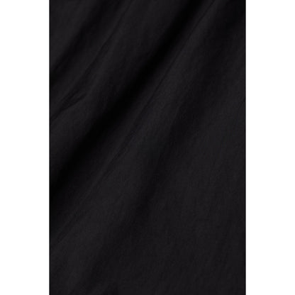 Men's nylon flight jacket in ebony, closed men's outerwear with a sleek, classic design and durable fabric.