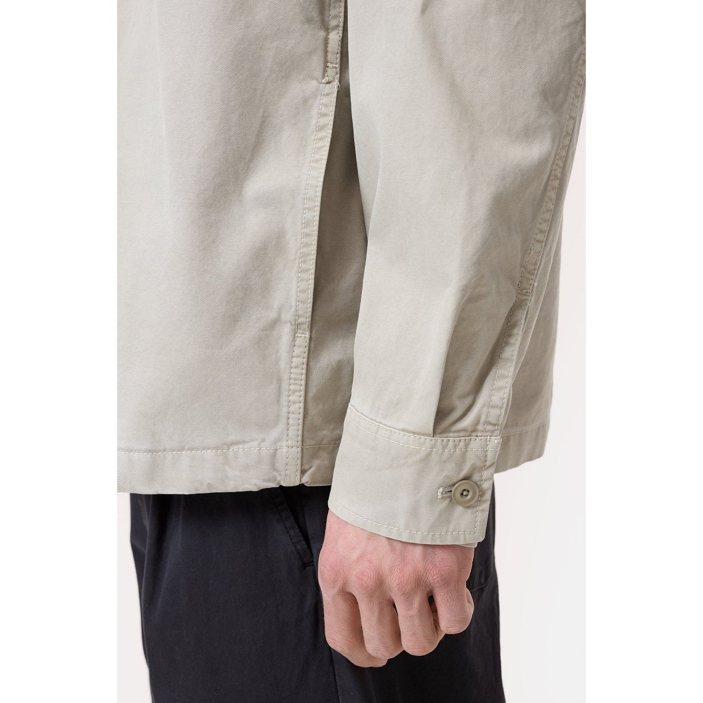 Men's flax beige shirt with zipper from Closed Men's, featuring a casual fit and front zipper closure.