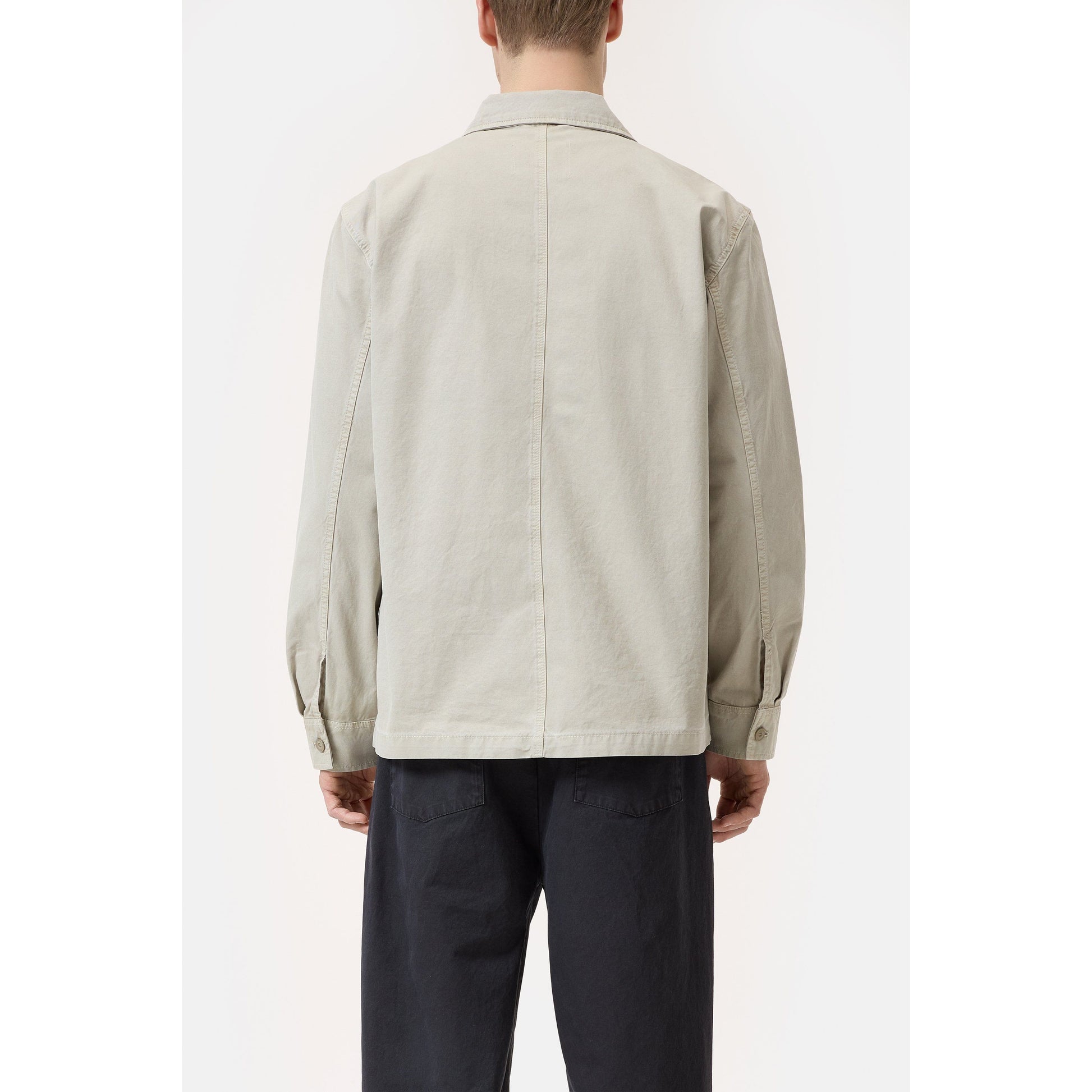 Beige men's shirt with zipper detail by Closed Men's, made from flax fabric, casual and stylish for everyday wear.