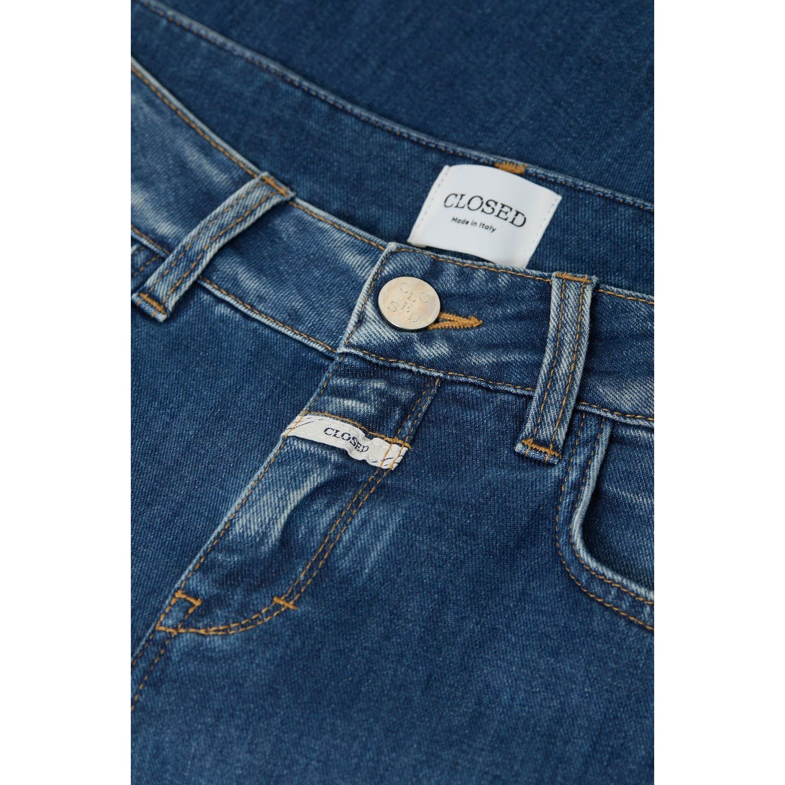 Women's Baker Skinny Jean in dark blue by Closed Women’s, fitted denim with classic five-pocket style and subtle fading.