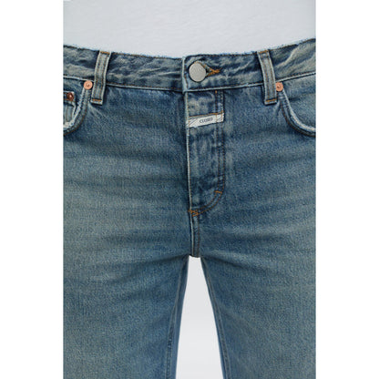 Women's Gillan Wide Jean in mid blue denim by Closed Women's, featuring a relaxed fit and classic five-pocket design.