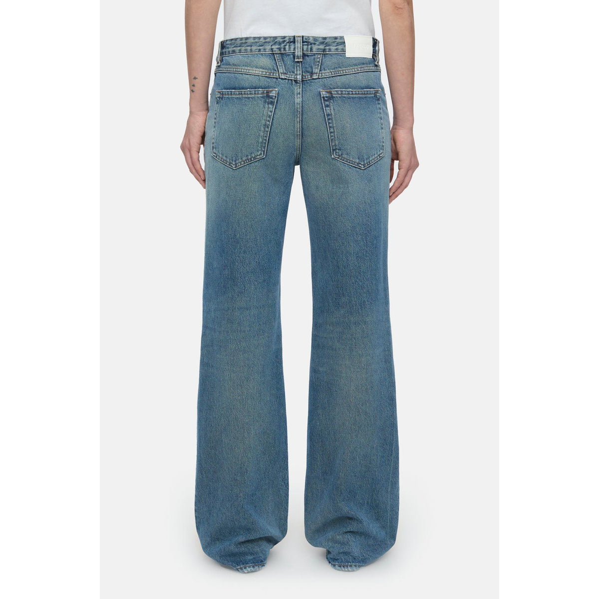 Women's Gillan Wide Jean in mid blue denim from Closed Women's, showing the relaxed fit and classic five-pocket design.