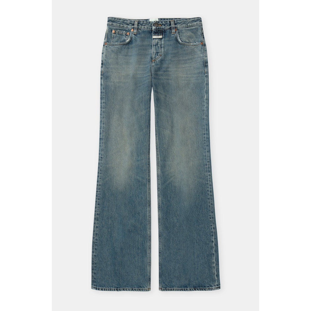 Women’s Gillian Wide Jean in mid blue denim by Closed, featuring a relaxed fit and classic five-pocket styling.