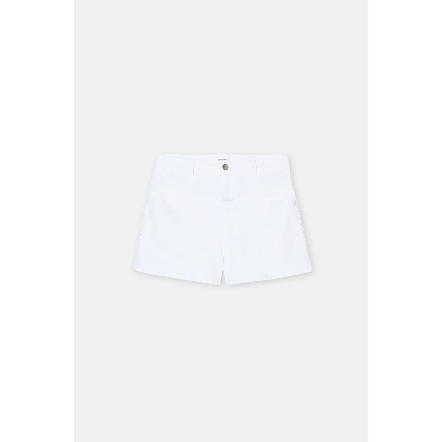 Women's white denim shorts by Closed Women's, featuring a classic fit and casual style, shown on a model.