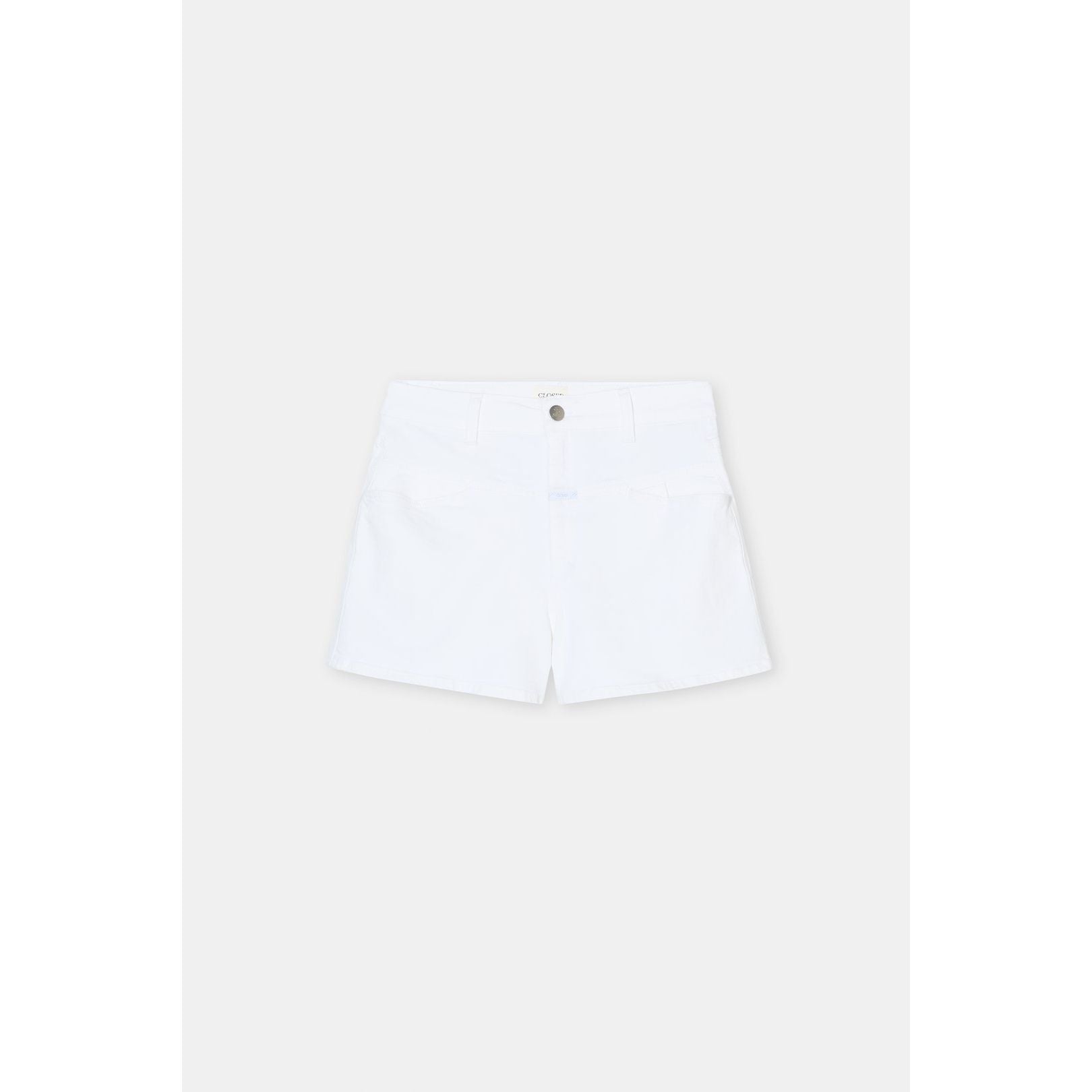 Women's white denim shorts by Closed Women's, featuring a classic fit and casual style, shown on a model.