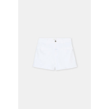 Women's white denim shorts by Closed Women's, featuring a classic fit and casual style, shown on a model.
