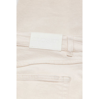 Women's ivory Milo Comfort Stretch Straight Jean by Closed, shown in a natural fit with a classic straight-leg style.