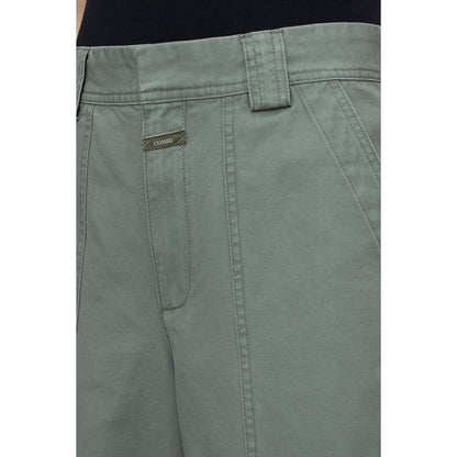 Women's Rhannon Barrel Pants in faded green by Closed Women's, showcasing relaxed fit and stylish design.