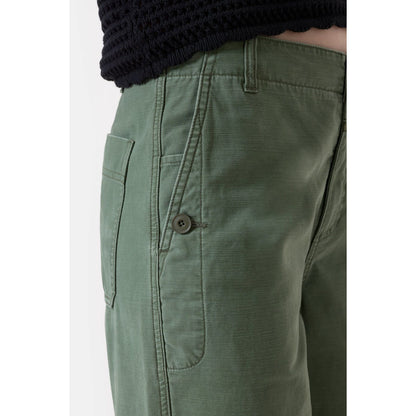 Closed Women's Rovea Relaxed Pants in Matcha Green, showing the loose fit and comfortable fabric style.