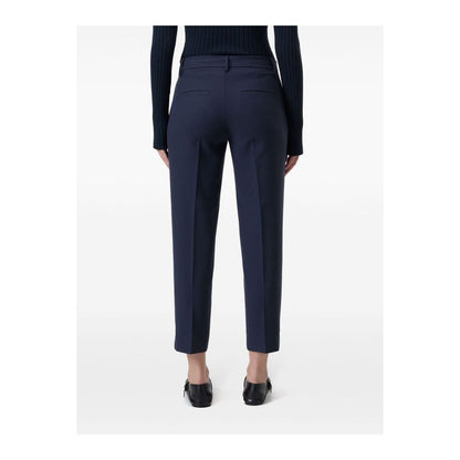 Close-up of closed Women's Sonnett Slim Pant in Dark Night, showcasing sleek dark fabric and tailored fit details.
