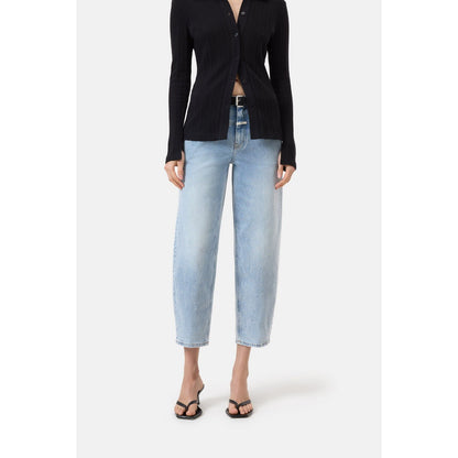 Light blue Women's Stover-X Comfort Stretch Relaxed Jean by Closed Women's, showing a relaxed fit denim with classic stitching.