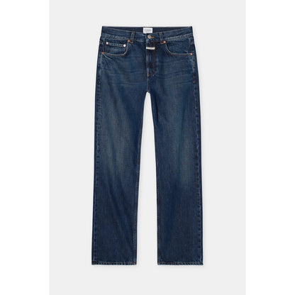 Dark blue women's Jonta Relaxed Jean by Closed Women's, showing the fit and fabric texture of the casual denim pants.