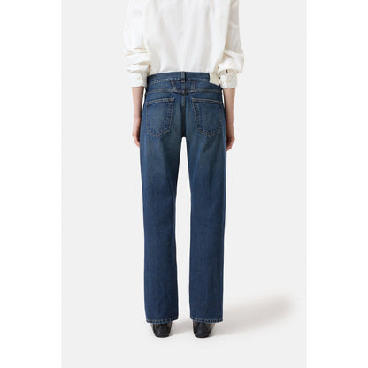 Women's Jonta Relaxed Jean in dark blue denim by Closed, showing a casual fit and classic five-pocket design.