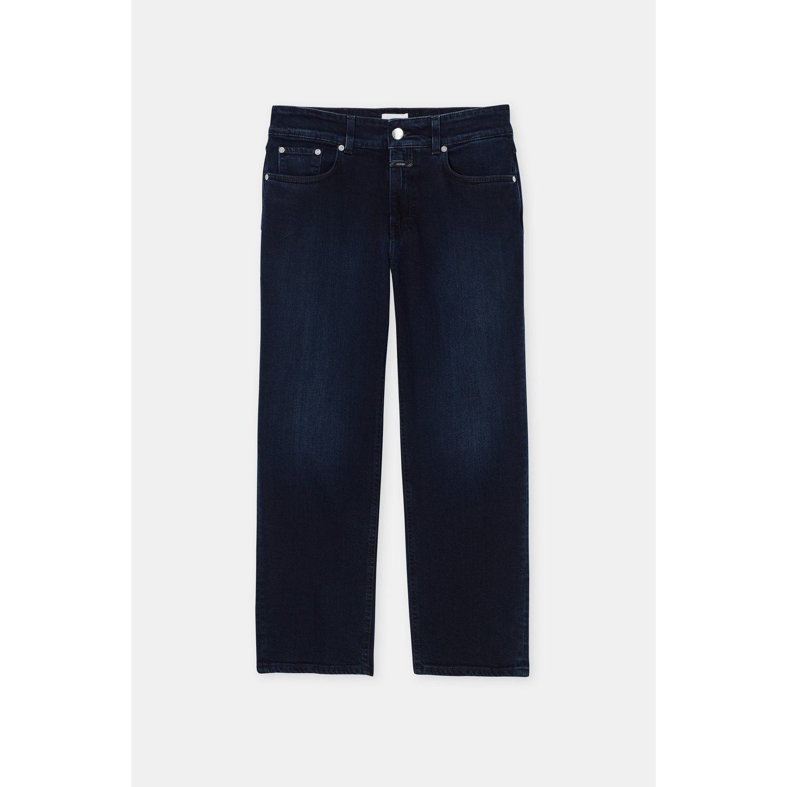 Women's Milo Comfort Stretch Straight Jean by Closed in blue and black denim, featuring a classic fit and versatile style.
