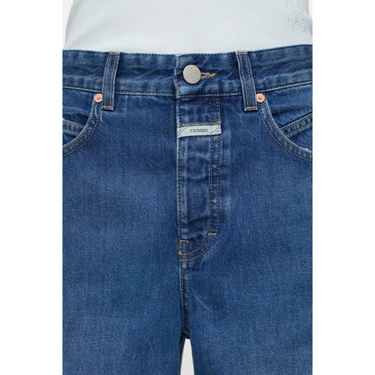 Women's Nikka Wide Jean in mid blue denim, featuring a relaxed fit and classic five-pocket design by Closed Women's.