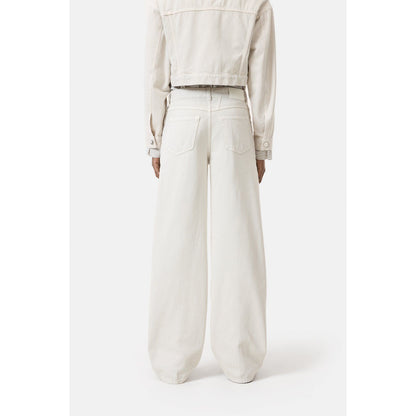Closed Women's Nikka Wide Jean in stone beige, stylish women's denim with a relaxed fit and classic wide-leg silhouette.