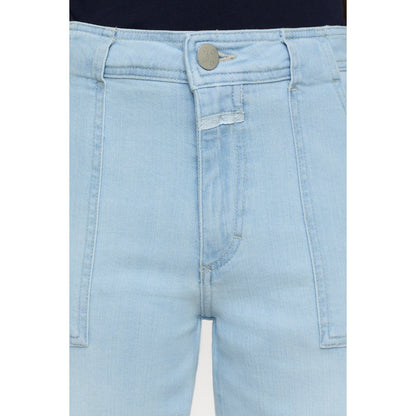 Light blue women's Aria Slim Jeans by Closed Women's, showing fitted denim with classic five-pocket design.