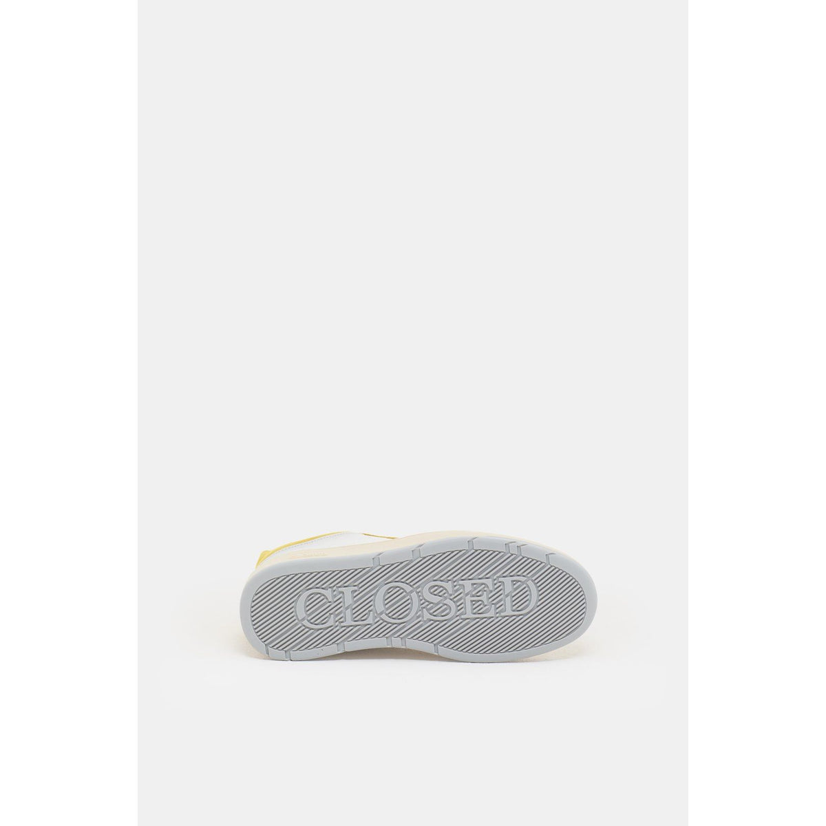 Women's primary yellow low-top sneaker by Closed Women's with white sole, featuring a sleek and stylish design.