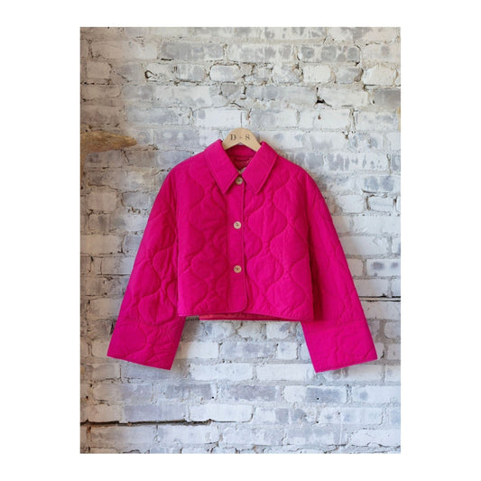Cropped Jacket - Raspberry Pink - DUNE + SALT