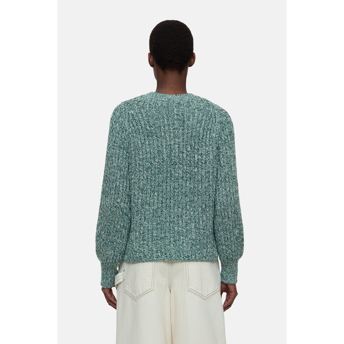 Women's Mouliné knitted jumper in Midnight Lake by Closed Women's, featuring a cozy, textured knit design.