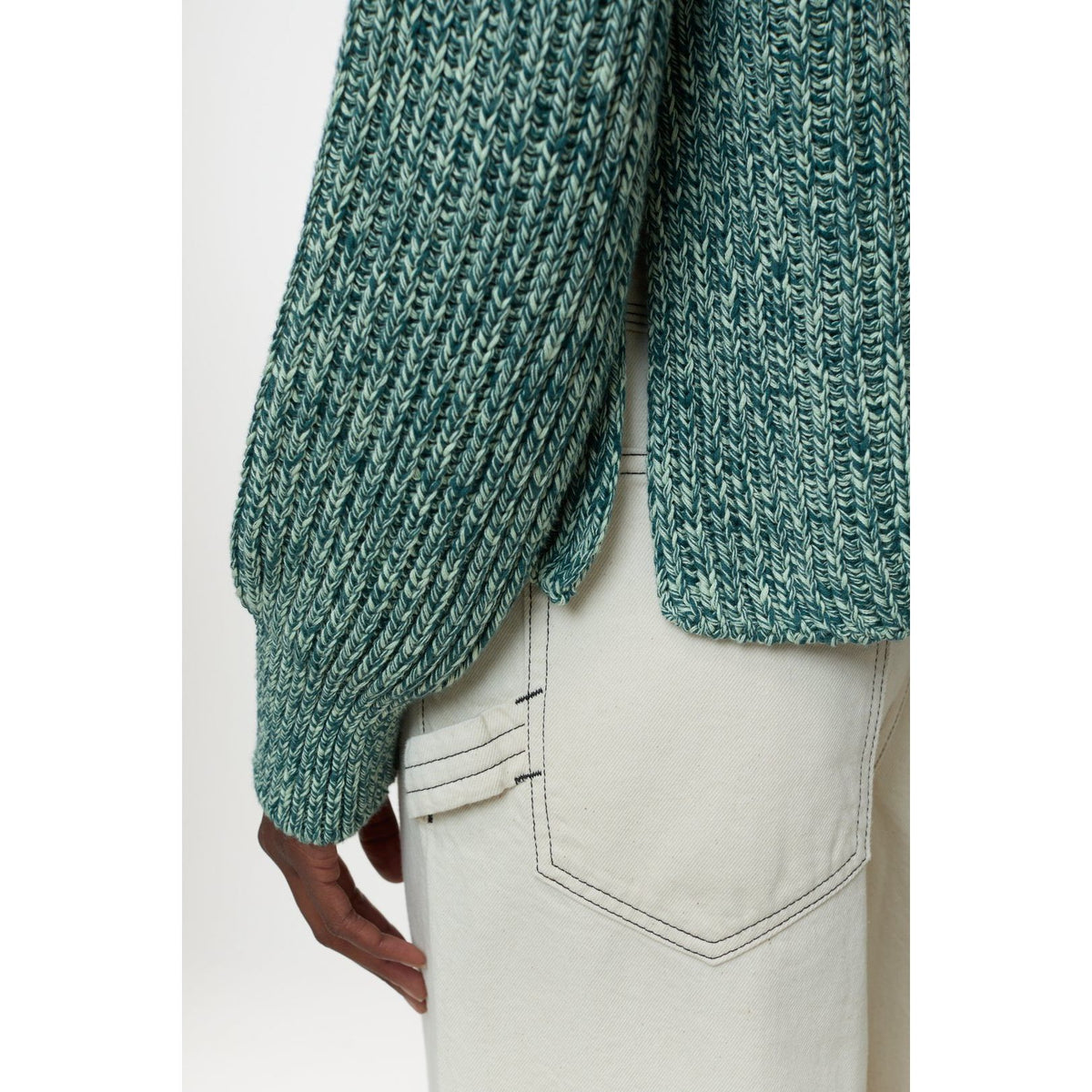 Women's Mouliné knitted jumper by Closed in Midnight Lake color, featuring cozy, textured knit fabric and a stylish fit.