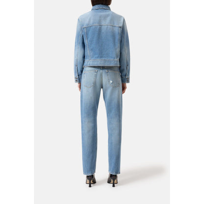 Women's mid blue denim jacket by Closed Women's, 33° denim jacket style, showing classic fit and button details.