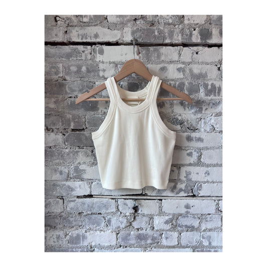 Cropped Racer Top - Ivory - DUNE + SALT