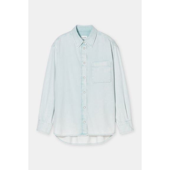 Women's washed out blue denim shirt by Closed Women's, featuring classic button-up style and casual fit.
