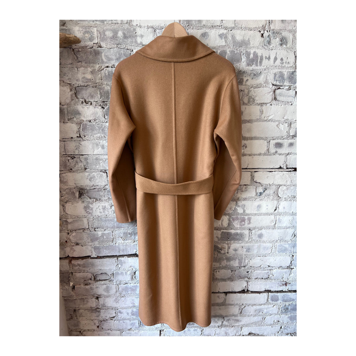 Women's DoubleFace Coat in Biscotti Brown by Closed, showing the cozy, reversible design and stylish fit.