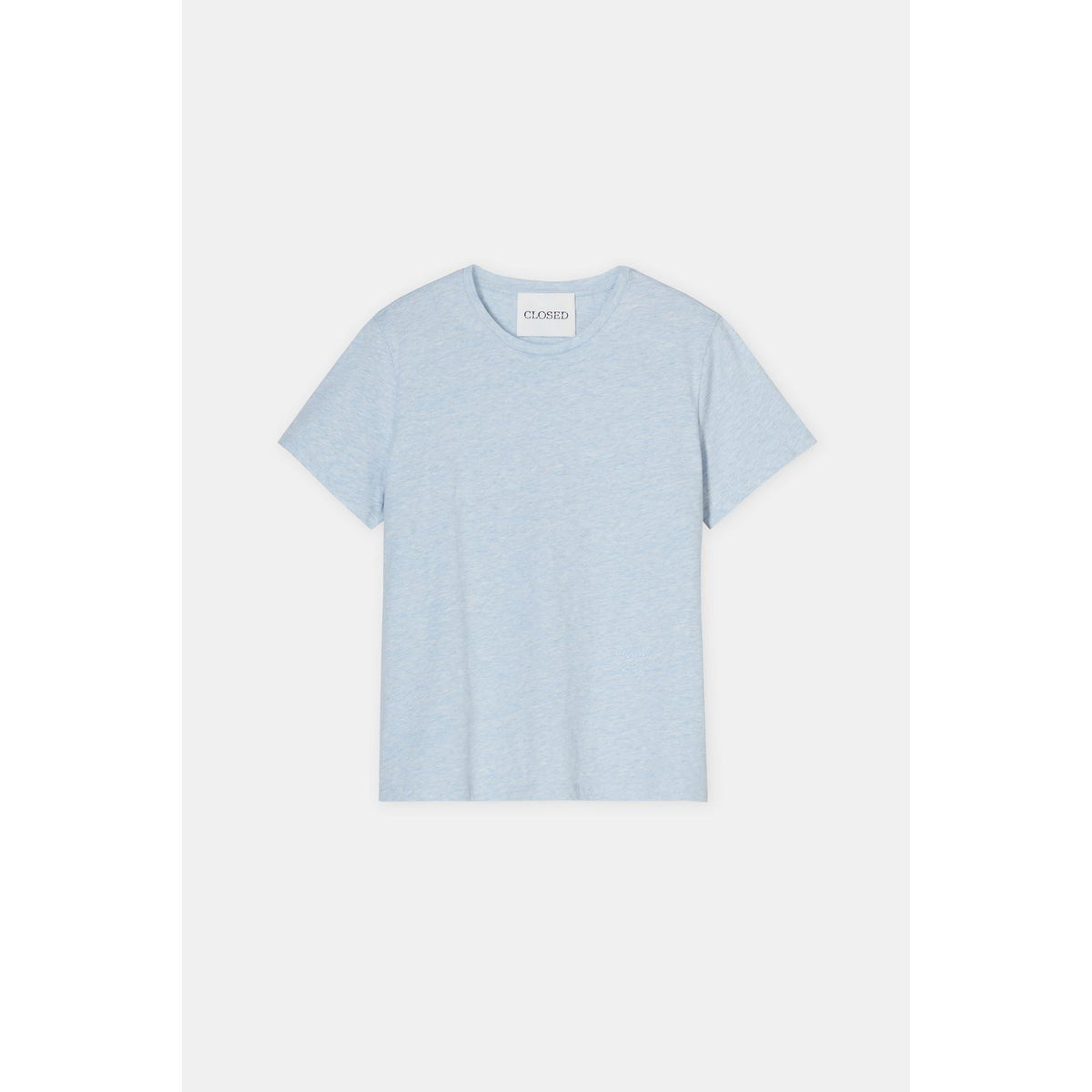 Women's melange Lazio Blue T-shirt by Closed, showcasing a comfortable fit and stylish fabric texture.