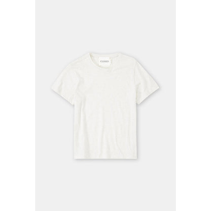 Women's melange beige t-shirt by Closed, casual fit, soft fabric, and classic crew neckline.