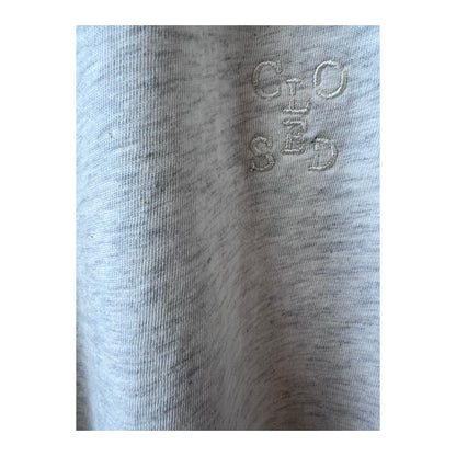Women’s melange beige T-shirt by Closed Women’s, casual fit, soft fabric, shown on a model.