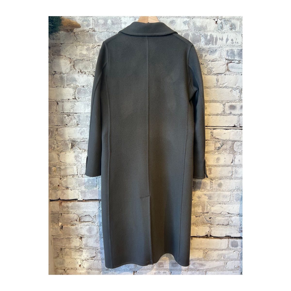 Women’s Virgin Wool Cashmere Blend Coat in Irish Coffee color by Closed Women's, showing a stylish, tailored outerwear piece.