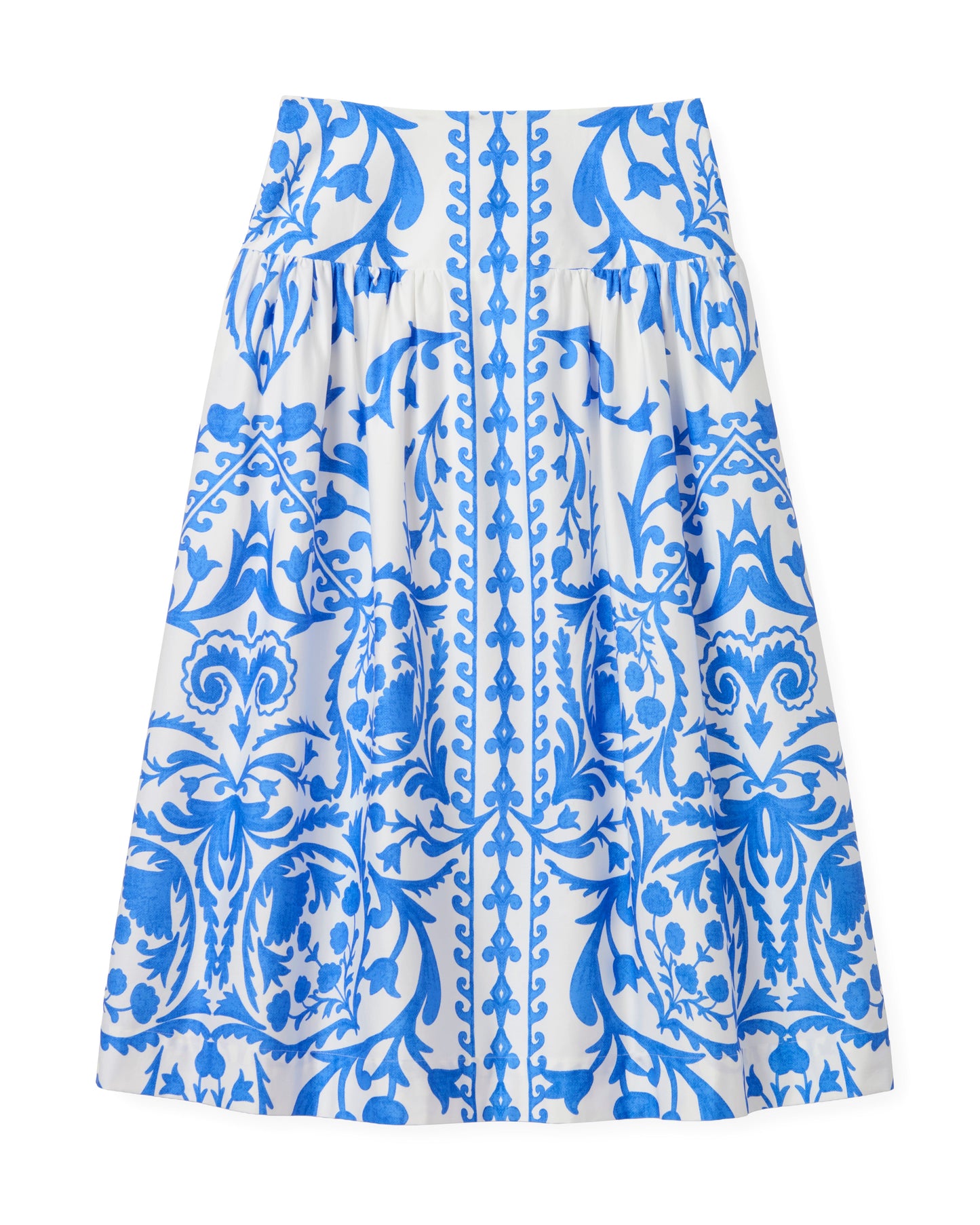 Georgia Skirt in Faraway Print - Provence Blue