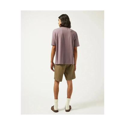 Men's garment dyed violet tee by Corridor, showcasing a casual, comfortable fit with soft fabric and vibrant color.