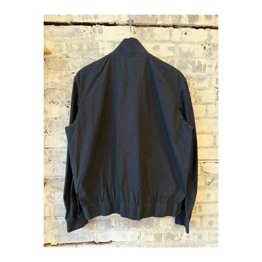 Men's cotton bomber jacket in smokey blue by Closed Men's, featuring a stylish fit and classic design.