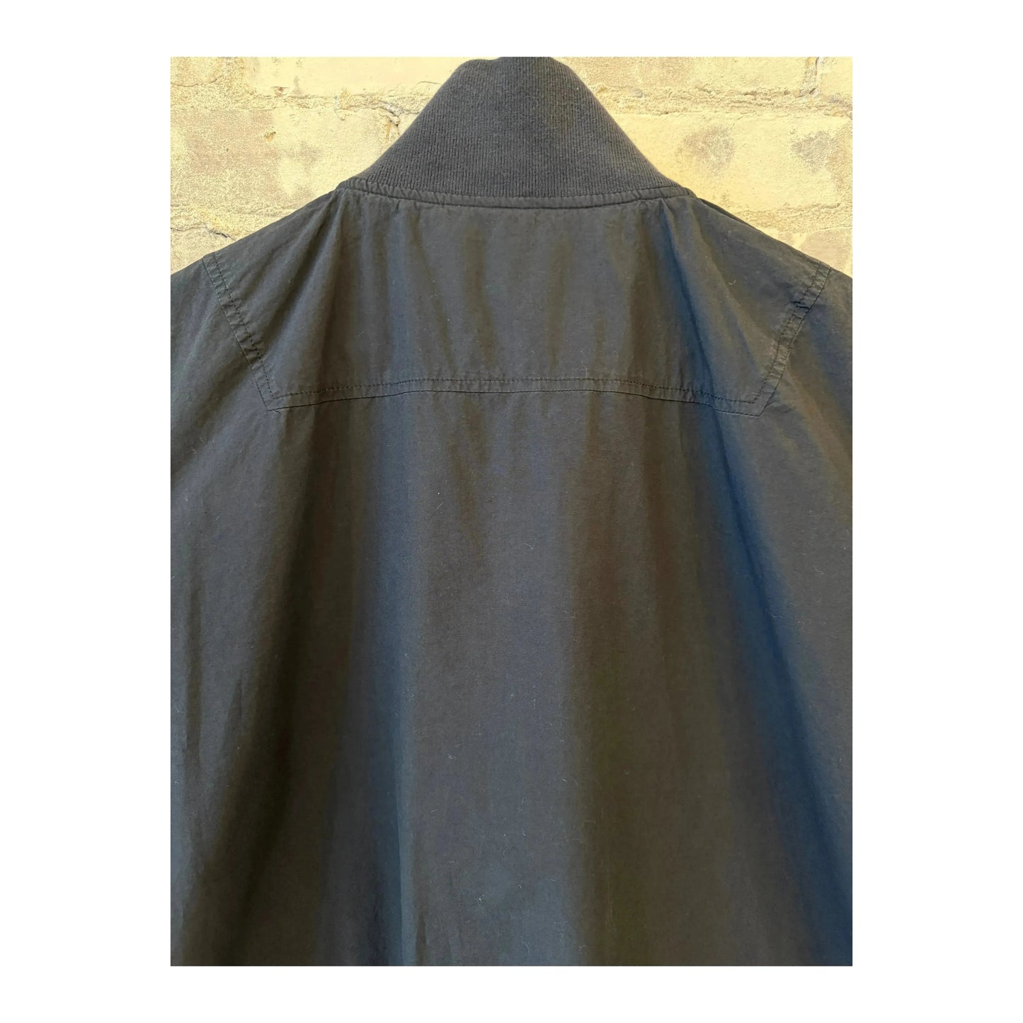 Men's cotton bomber jacket in smokey blue from Closed Men's, featuring a stylish fit and casual design.