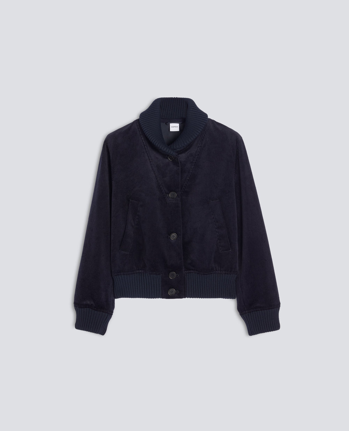 Aspesi Cotton Corduroy Jacket - Navy Black