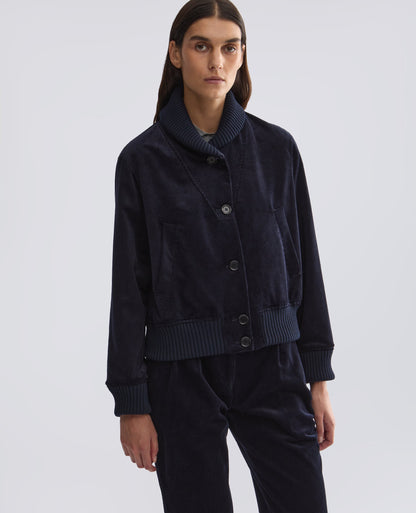 Aspesi Cotton Corduroy Jacket - Navy Black