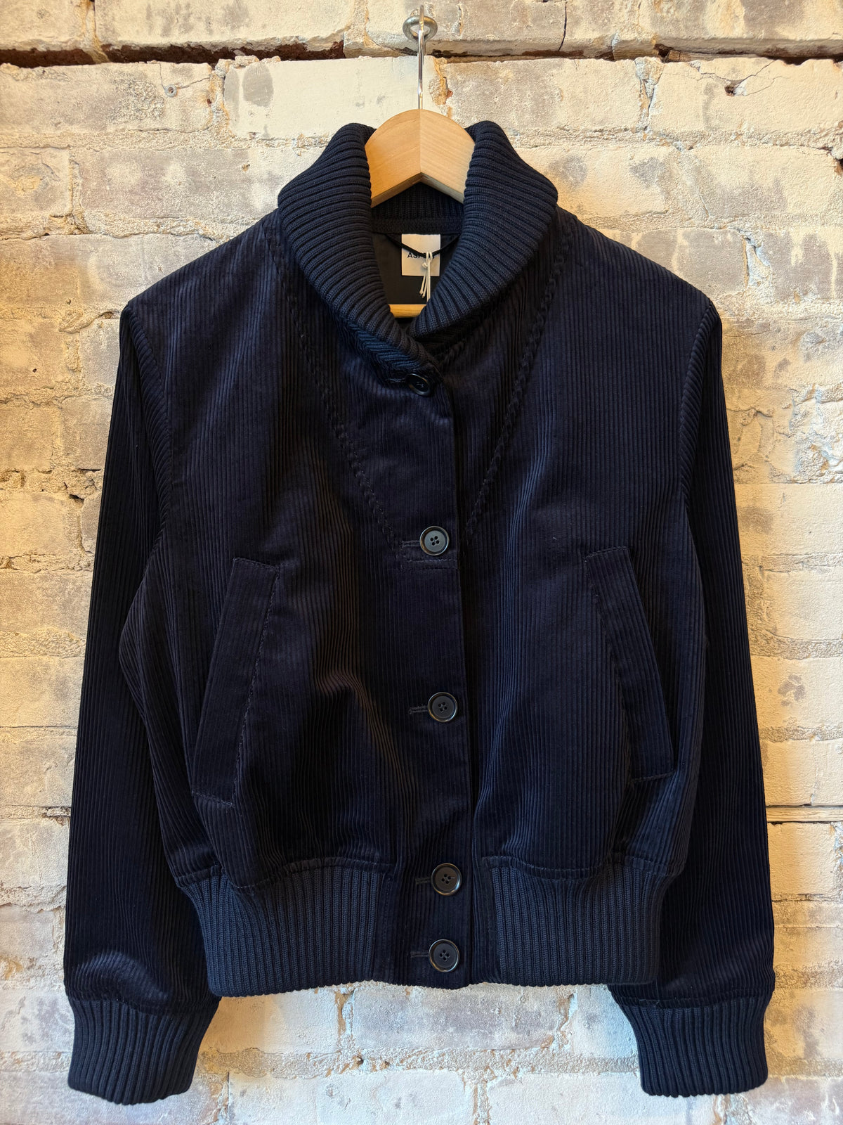 Aspesi Cotton Corduroy Jacket - Navy Black