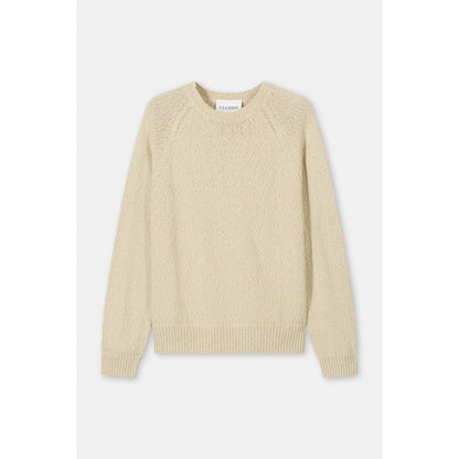 Men's cotton jumper in whipped cream color, stylish and comfortable, from Closed Men's, shown on a model.