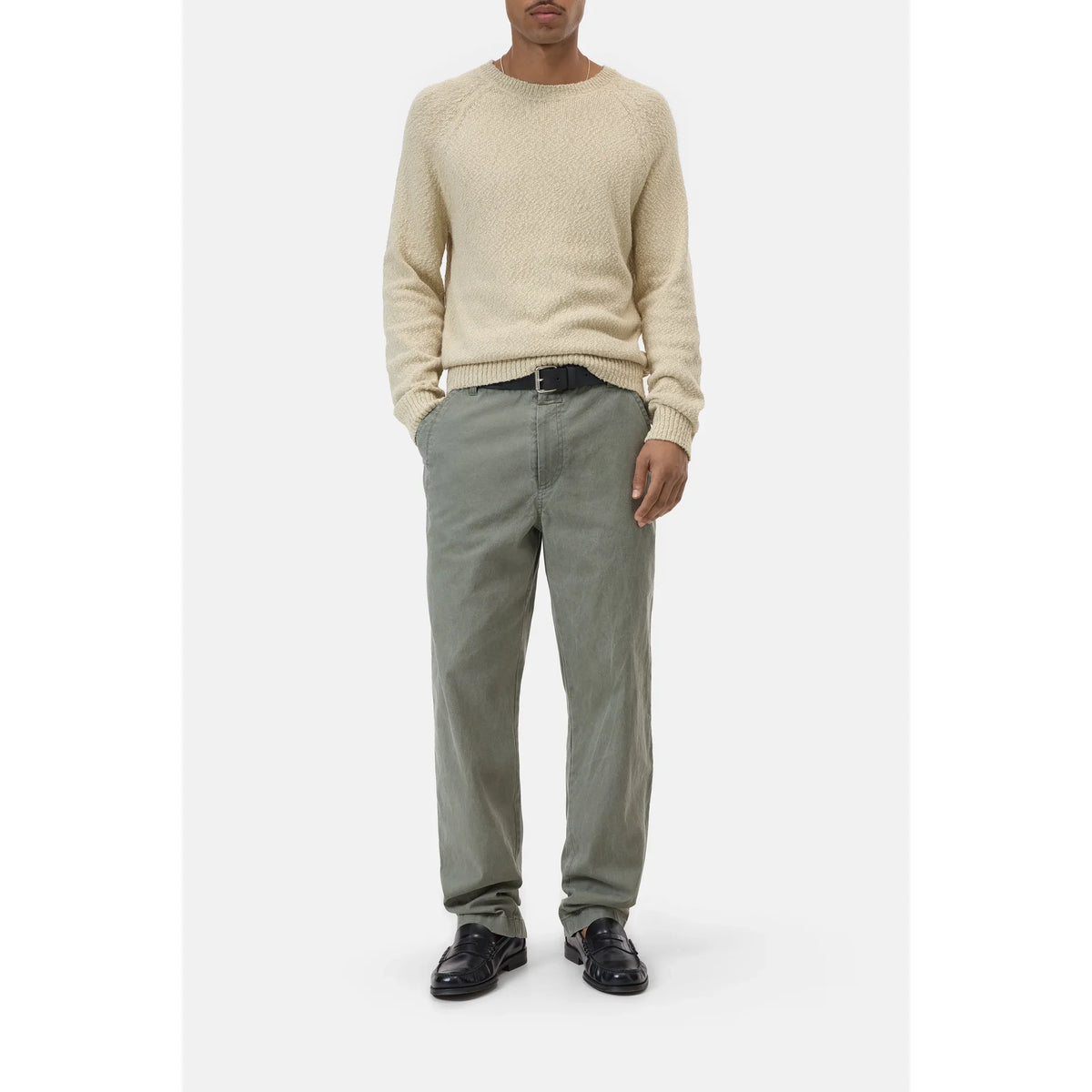 Men's white cotton jumper by Closed Men's featuring a cozy, lightweight knit and classic crew neckline.