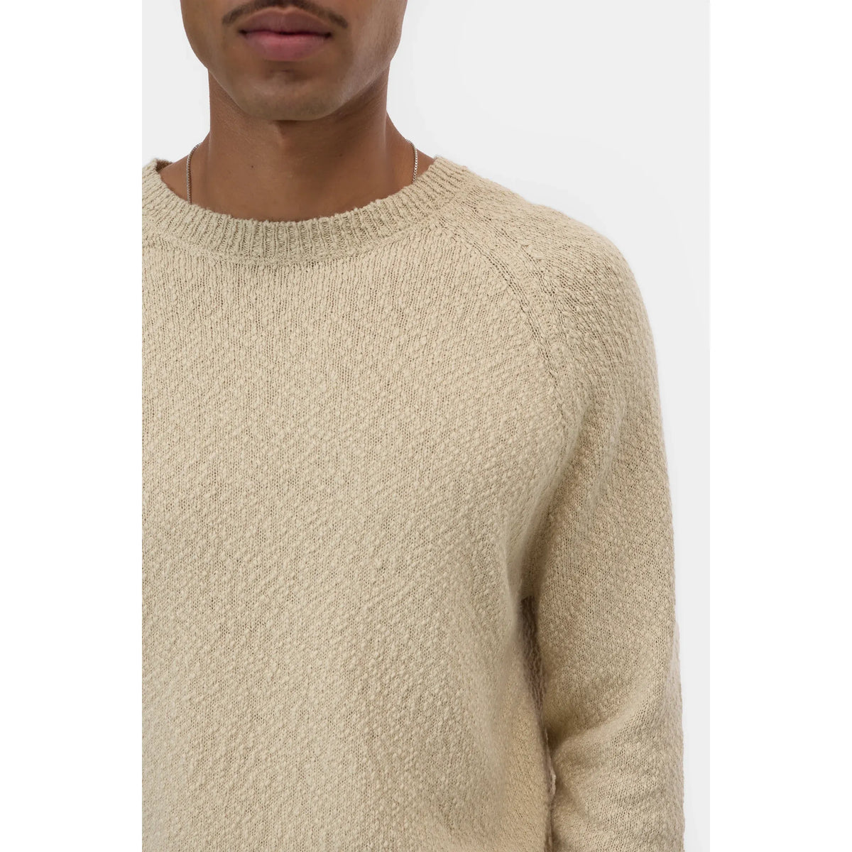 Men's White Cotton Jumper by Closed Men's, featuring a soft knit fabric and classic crewneck design.