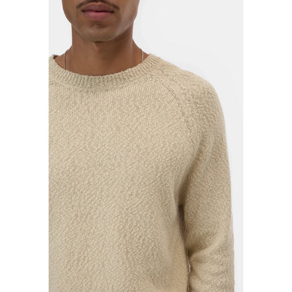 Men's White Cotton Jumper by Closed Men's, featuring a soft knit fabric and classic crewneck design.