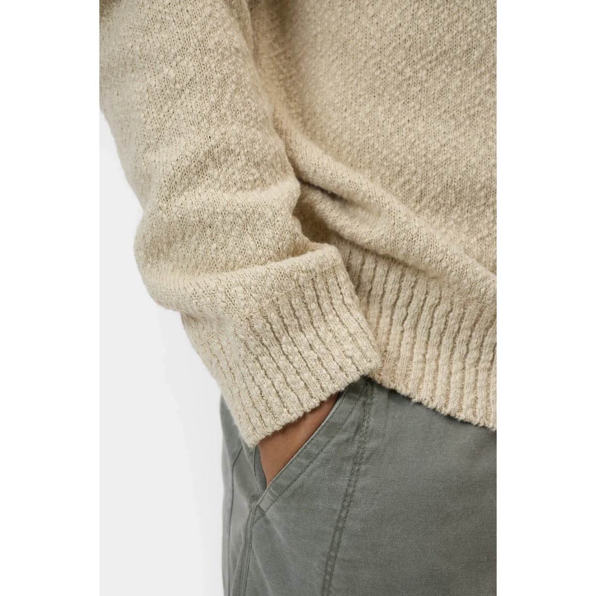 Men's cotton jumper in whipped cream color from Closed Men's, featuring a cozy, soft knit fabric and classic fit.