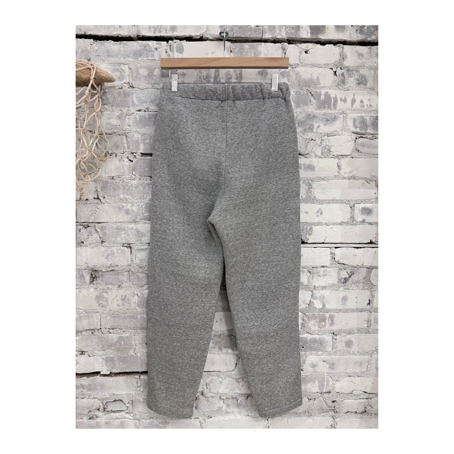 Women's Heather Charcoal Cotton Tencel Brushed Fleece Jogger by V::Room, showing relaxed fit and soft fabric texture.