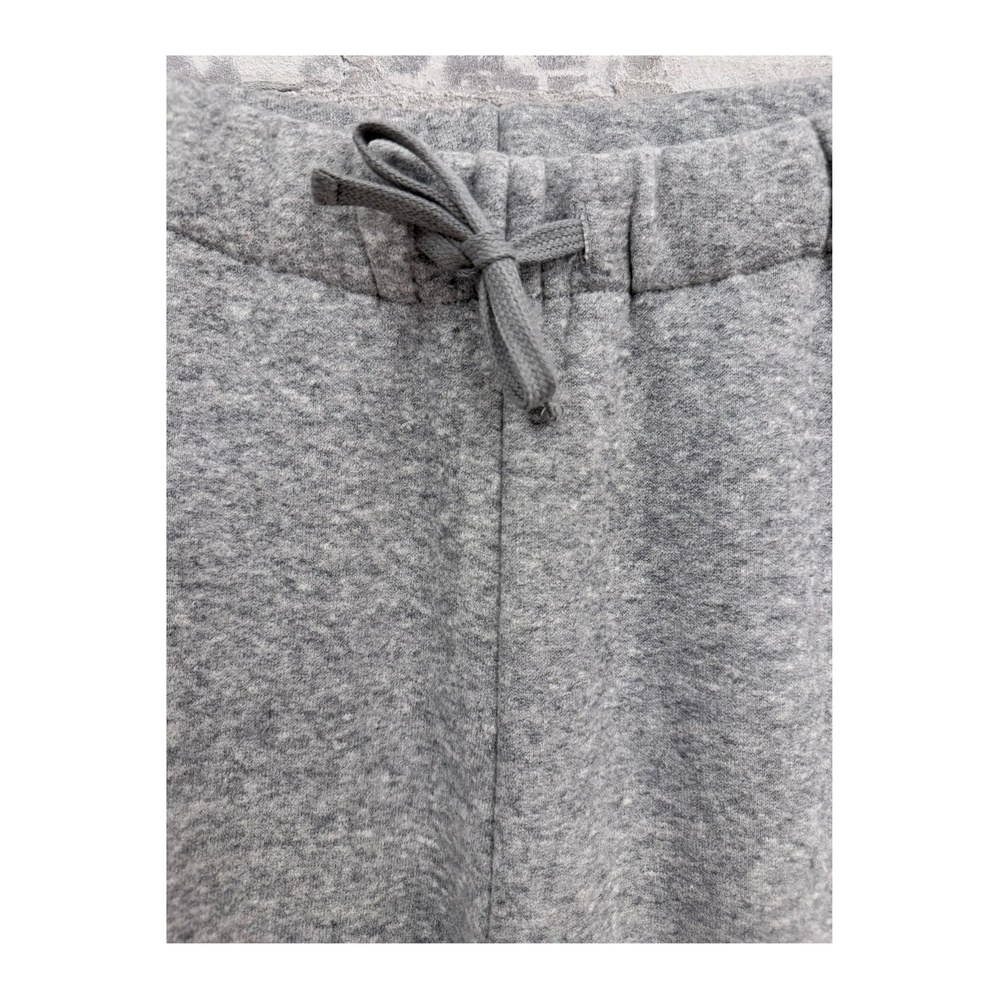 Women's Heather Charcoal Cotton Tencel Brushed Fleece Joggers by V::Room, showing the soft, cozy fleece fabric and relaxed fit.